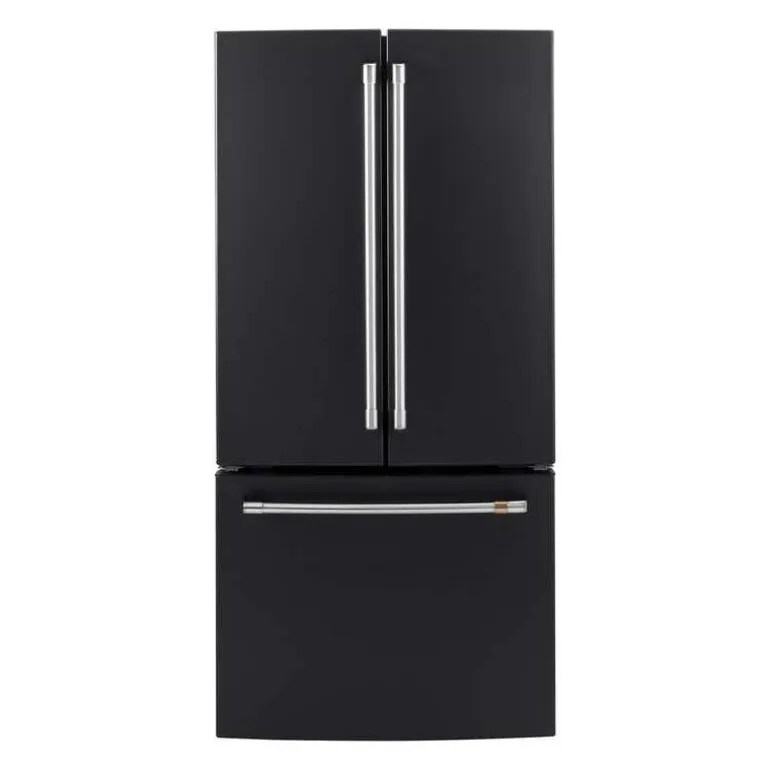 CAFE 18.6 Cu Ft 33 In Refrigerator Black Bottom Freezer, French door - CWE19SP3ND1