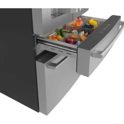 CAFE 22,3 Cu Ft 36 In Refrigerator Stainless Steel Bottom Freezer, French door - CXE22DP2PS1