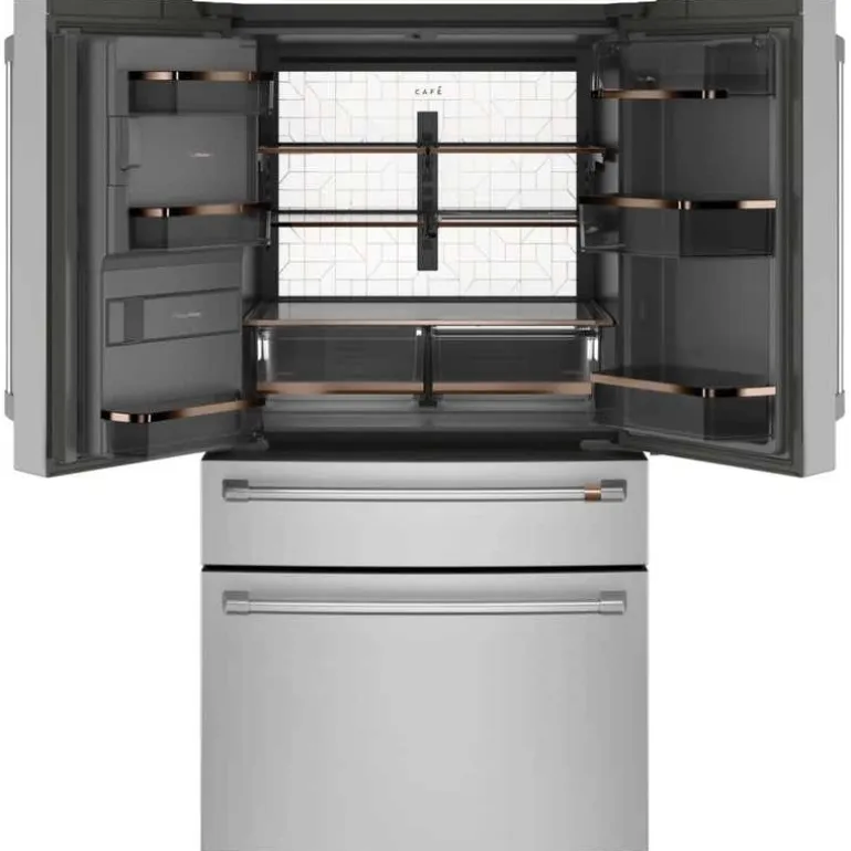 CAFE 22,3 Cu Ft 36 In Refrigerator Stainless Steel Bottom Freezer, French door - CXE22DP2PS1