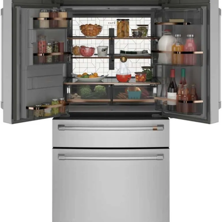 CAFE 22,3 Cu Ft 36 In Refrigerator Stainless Steel Bottom Freezer, French door - CXE22DP2PS1