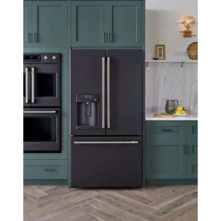 CAFE 22.2 Cu Ft 36 In Refrigerator Black Bottom Freezer, French door - CYE22TP3MD1