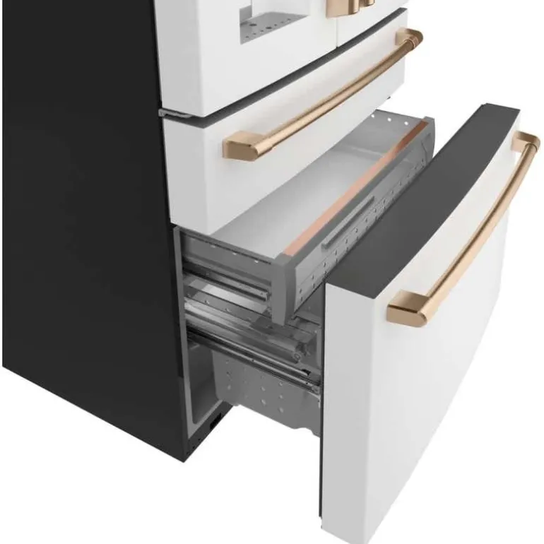 CAFE 22,3 Cu Ft 36 In Refrigerator Stainless Steel Bottom Freezer, French door - CXE22DP4PW2