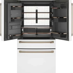 CAFE 22,3 Cu Ft 36 In Refrigerator Stainless Steel Bottom Freezer, French door - CXE22DP4PW2