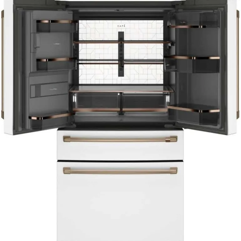 CAFE 22,3 Cu Ft 36 In Refrigerator Stainless Steel Bottom Freezer, French door - CXE22DP4PW2