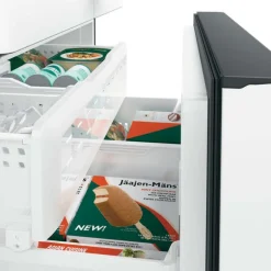 CAFE 23.1 Cu Ft 36 In Refrigerator White Bottom Freezer, French door - CWE23SP4MW2