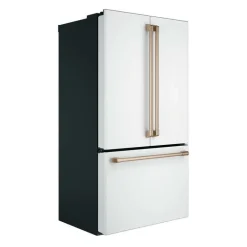 CAFE 23.1 Cu Ft 36 In Refrigerator White Bottom Freezer, French door - CWE23SP4MW2