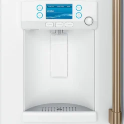 CAFE 22.2 Cu Ft 36 In Refrigerator White Bottom Freezer, French door - CYE22TP4MW2