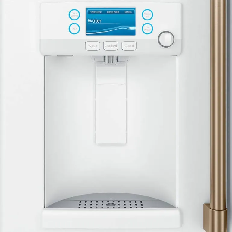 CAFE 22.2 Cu Ft 36 In Refrigerator White Bottom Freezer, French door - CYE22TP4MW2