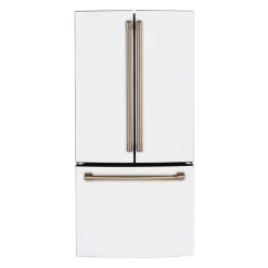 CAFE 18.6 Cu Ft 33 In Refrigerator White Bottom Freezer, French door - CWE19SP4NW2