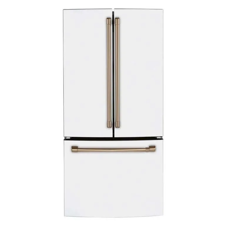 CAFE 18.6 Cu Ft 33 In Refrigerator White Bottom Freezer, French door - CWE19SP4NW2