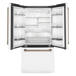 CAFE 18.6 Cu Ft 33 In Refrigerator White Bottom Freezer, French door - CWE19SP4NW2