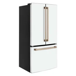 CAFE 18.6 Cu Ft 33 In Refrigerator White Bottom Freezer, French door - CWE19SP4NW2