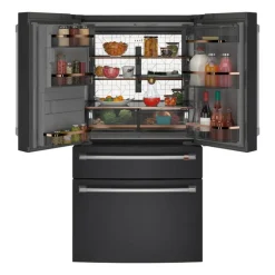 CAFE 36 In 22,3 Cu Ft Refrigerator black Bottom Freezer, French door - CXE22DP3PD1
