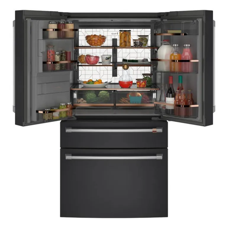 CAFE 36 In 22,3 Cu Ft Refrigerator black Bottom Freezer, French door - CXE22DP3PD1
