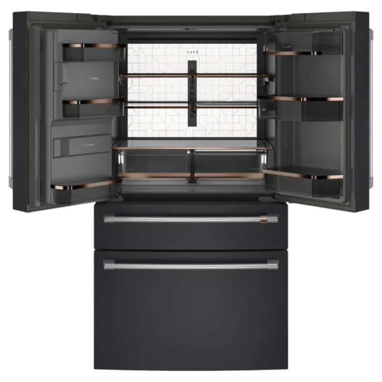CAFE 36 In 22,3 Cu Ft Refrigerator black Bottom Freezer, French door - CXE22DP3PD1