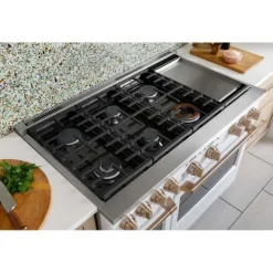 CAFE Commercial-Style Range White 48" Electric Gas - C2Y486P4TW2