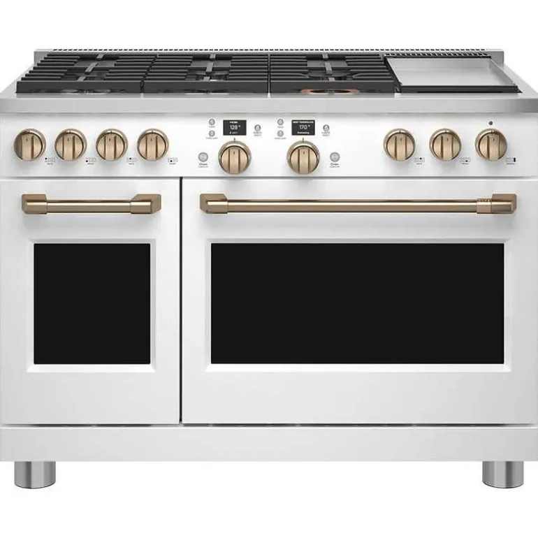 CAFE Commercial-Style Range White 48" Electric Gas - C2Y486P4TW2
