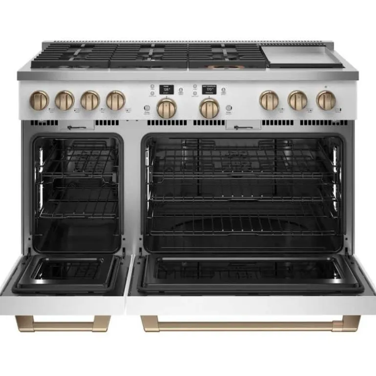 CAFE Commercial-Style Range White 48" Electric Gas - C2Y486P4TW2