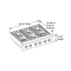 CAFE Cooktop Gas Stainless Steel 36