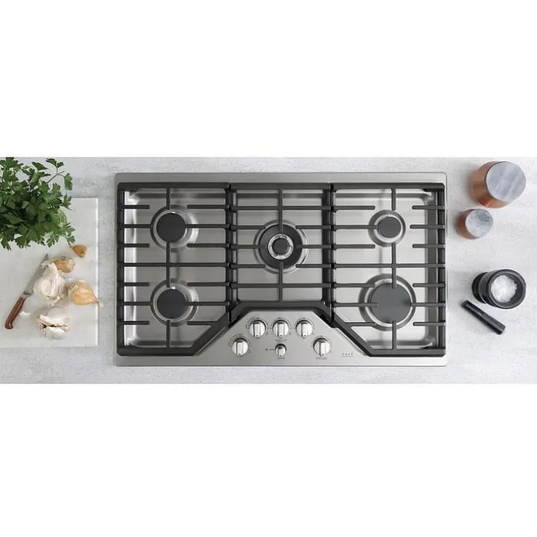 CAFE Cooktop Gas Stainless Steel 36" Stainless Steel - CGP95362MS1