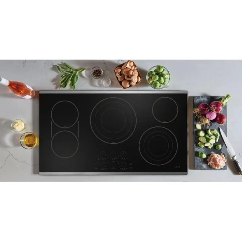 CAFE Cooktop Glass-Ceramic Stainless Steel 36" Stainless Steel - CEP90362TSS