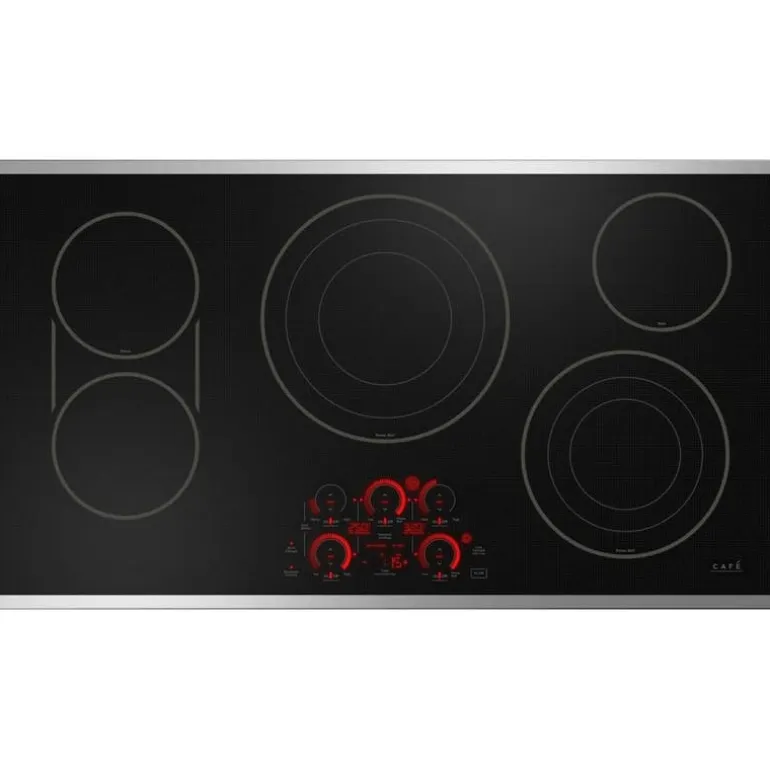 CAFE Cooktop Glass-Ceramic Stainless Steel 36" Stainless Steel - CEP90362TSS