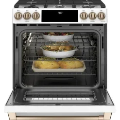 CAFE Dual-Fuel Range White 30" Dual Energy Gas - CC2S900P4MW2