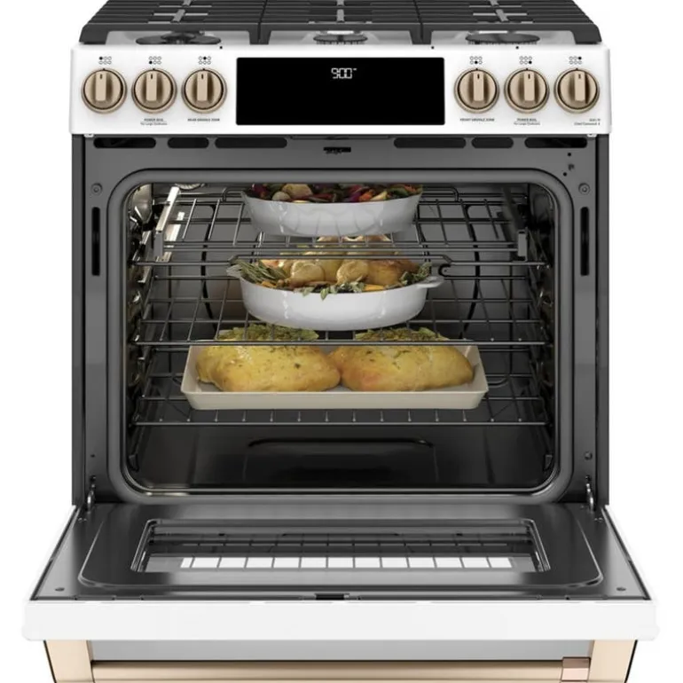 CAFE Dual-Fuel Range White 30" Dual Energy Gas - CC2S900P4MW2