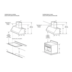 CAFE Hood Commercial-Style White 30" , 600 CFM - CVW93044PWM