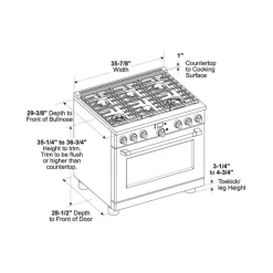 CAFE Range Stainless Steel 36" Electric Gas - CGY366P2TS1