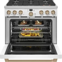 CAFE Range White 36" Electric Gas - CGY366P4TW2