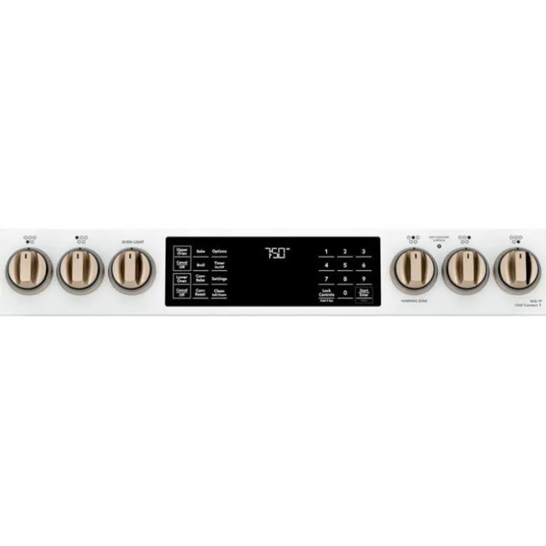 CAFE Range White 30" Electric Glass-Ceramic - CCES750P4MW2