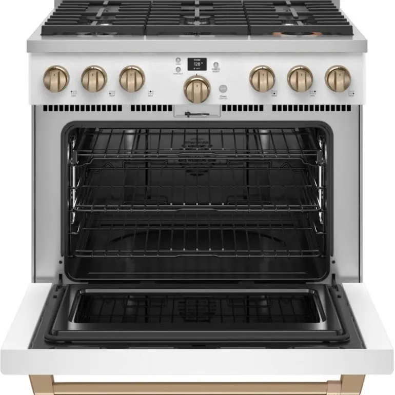 CAFE Range White 36" Electric Gas - C2Y366P4TW2