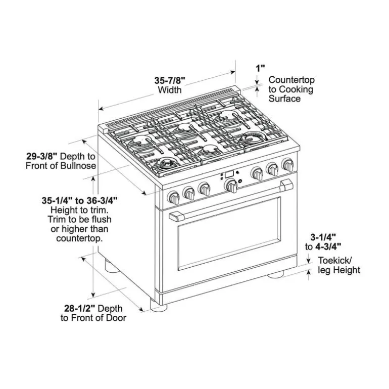 CAFE Range White 36" Electric Gas - C2Y366P4TW2