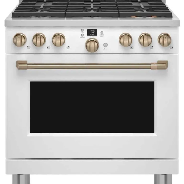 CAFE Range White 36" Electric Gas - C2Y366P4TW2