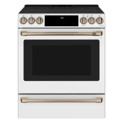 CAFE Range White 30" Electric Glass-Ceramic - CCES700P4MW2