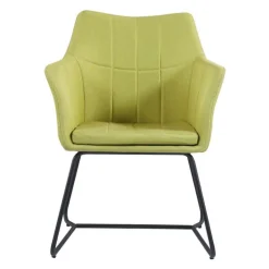 Chair with Metal Base - Lime Green