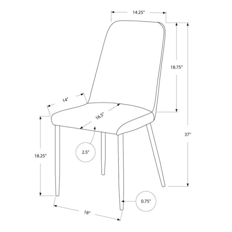 Chairs (Set of 2) - Black - Monarch