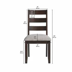 Chairs (Set of 2) - Brown & Beige