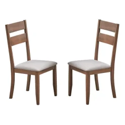 Chairs (Set of 2) - Brown & Beige