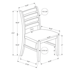 Chairs (Set of 2) - Brown & Black - Monarch