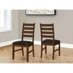 Chairs (Set of 2) - Brown & Black - Monarch