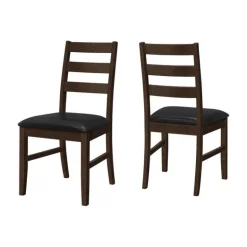 Chairs (Set of 2) - Brown & Black - Monarch