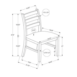 Chairs (Set of 2) - Brown & Black - Monarch