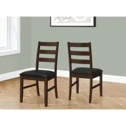 Chairs (Set of 2) - Brown & Black - Monarch