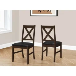 Chairs (Set of 2) - Brown & Black - Monarch