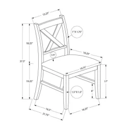 Chairs (Set of 2) - Brown & Black - Monarch