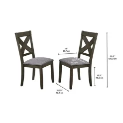Chairs (Set of 2) - Brown & Grey