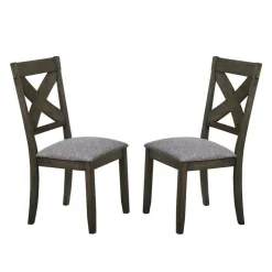 Chairs (Set of 2) - Brown & Grey