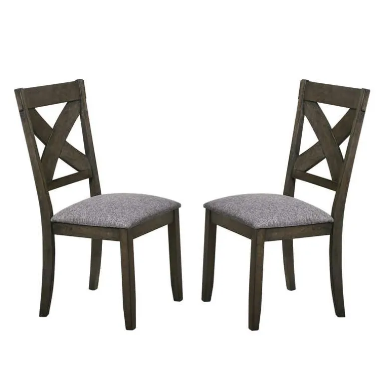 Chairs (Set of 2) - Brown & Grey